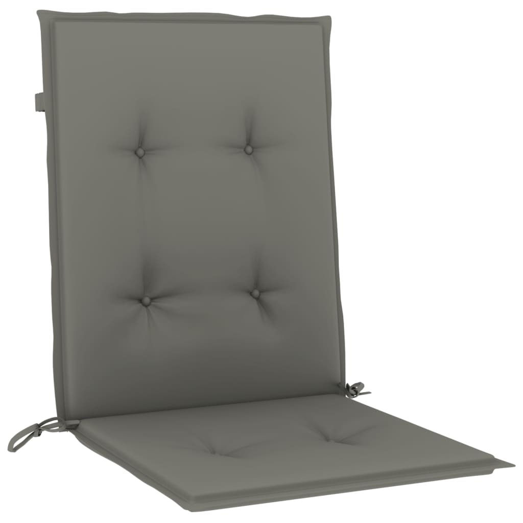 stolehynder med lav ryg 6 stk. 100x50x4 cm stof mørkegrå