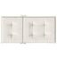 stolehynder med lav ryg 6 stk. 100x50x4 cm stof cremefarvet