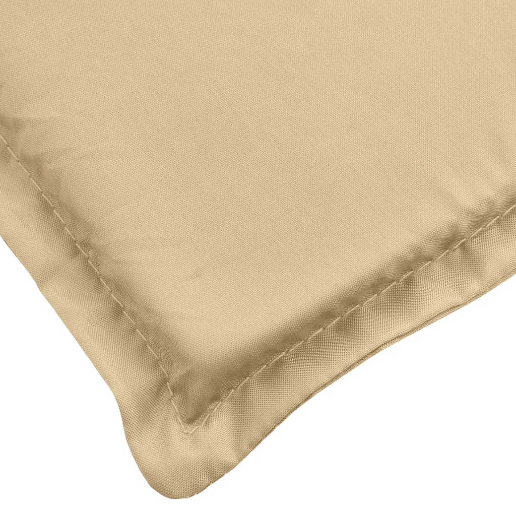 stolehynder med lav ryg 2 stk. 100x50x4 cm stof beige