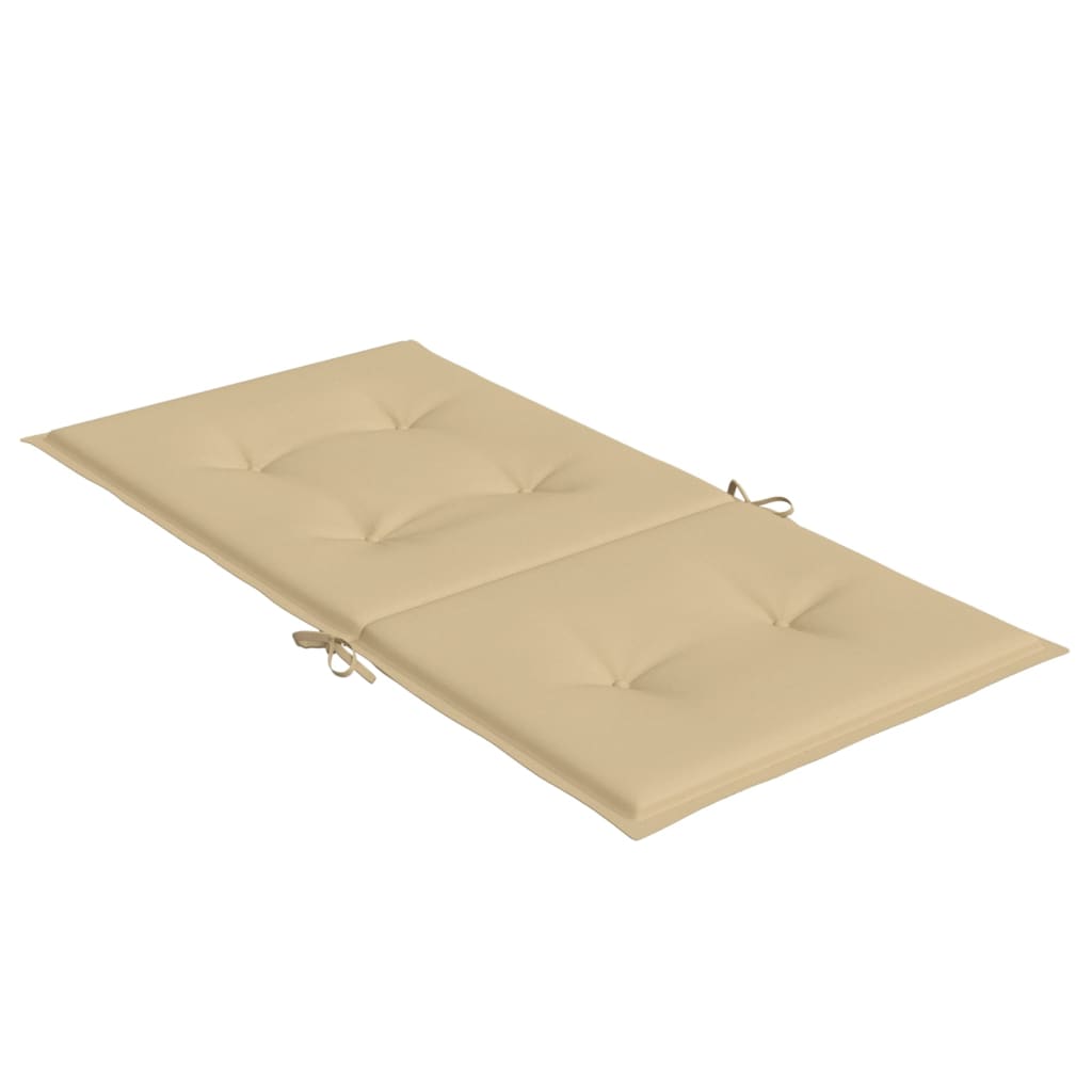 stolehynder med lav ryg 4 stk. 100x50x4 cm stof beige