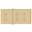 stolehynder med lav ryg 6 stk. 100x50x4 cm stof beige