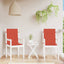 stolehynder med lav ryg 2 stk. 100x50x4 cm stof red