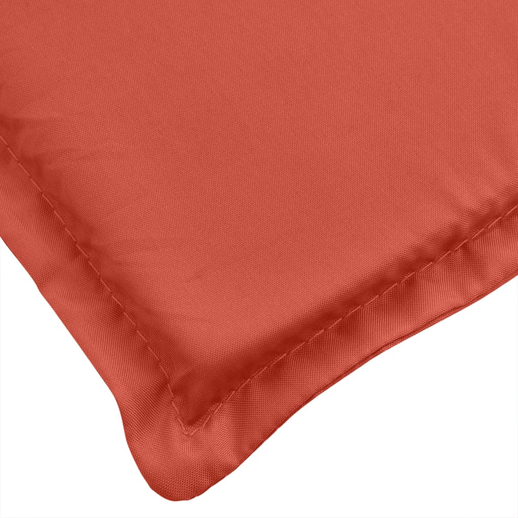 stolehynder med lav ryg 2 stk. 100x50x4 cm stof red