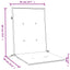 stolehynder med lav ryg 2 stk. 100x50x4 cm stof red