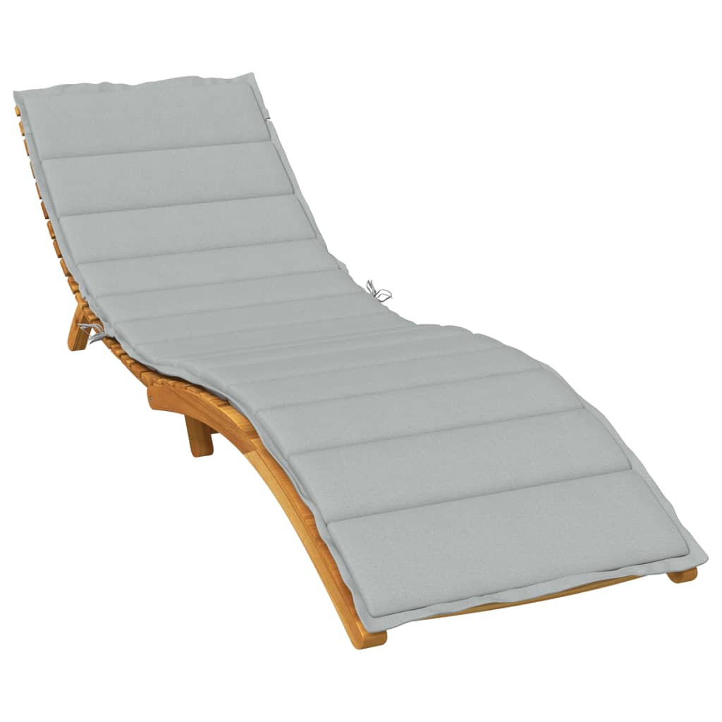 hynde til liggestol 200x50x4 cm stof meleret lysegrå