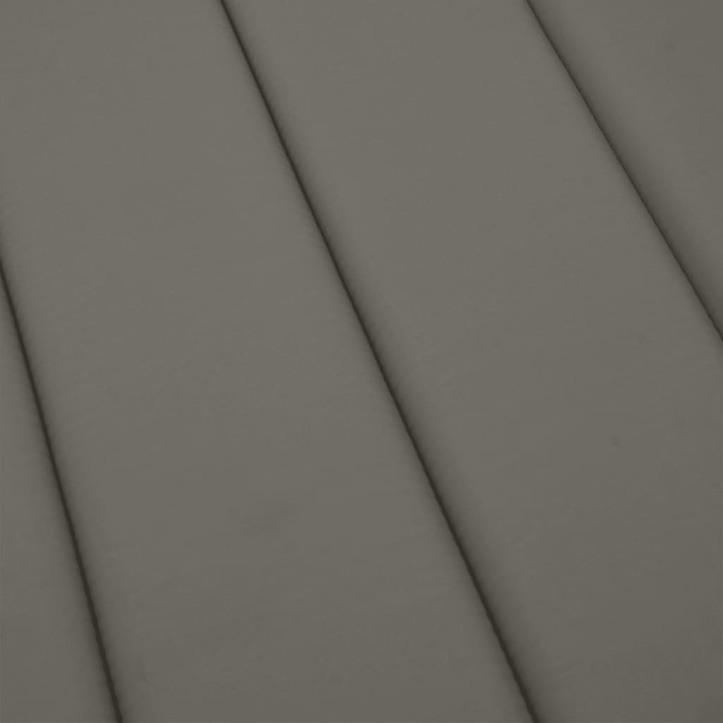 hynde til liggestol 200x60x4 cm stof meleret mørkegrå