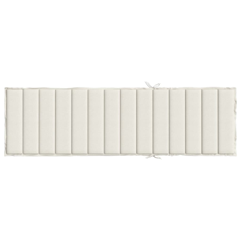 hynde til liggestol 200x60x4 cm stof meleret cremefarvet