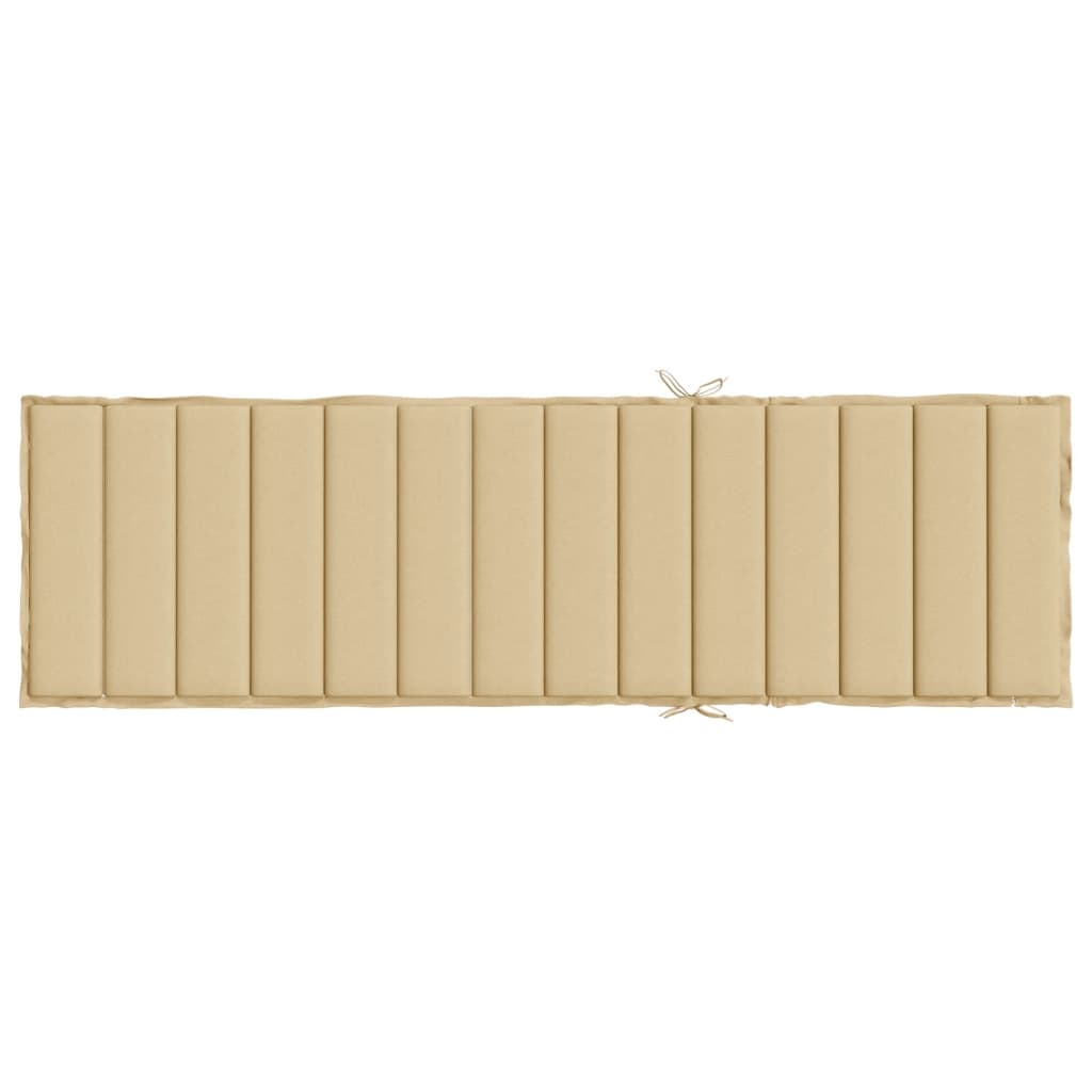 hynde til liggestol 200x60x4 cm stof meleret beige