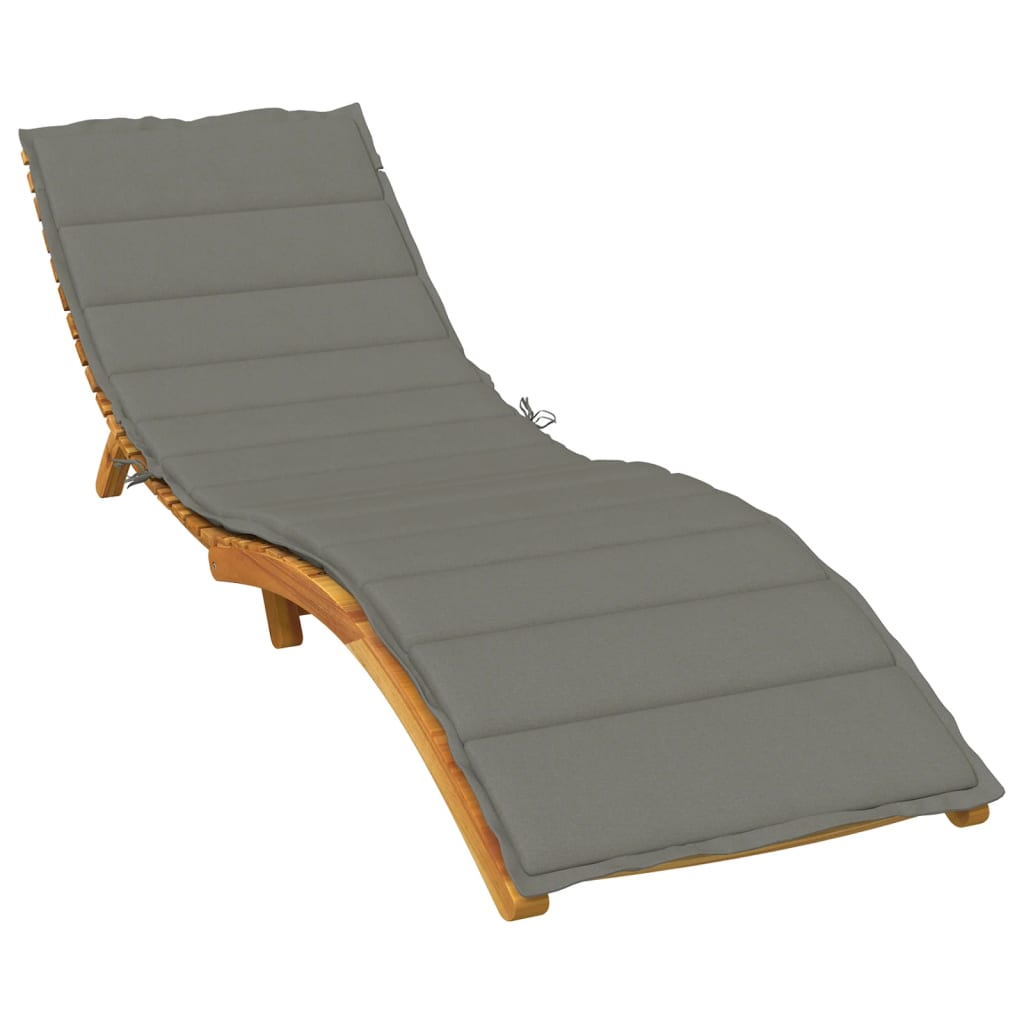 hynde til liggestol 200x70x4 cm stof meleret mørkegrå