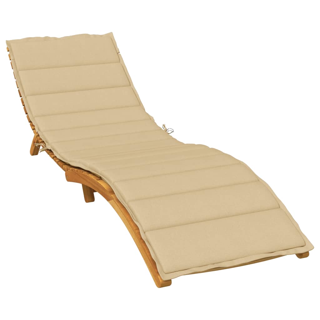 hynde til liggestol 200x70x4 cm stof meleret beige
