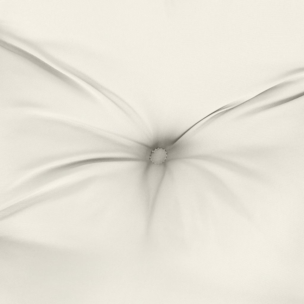 hynde til havebænk 100x50x7 cm stof meleret cremefarvet