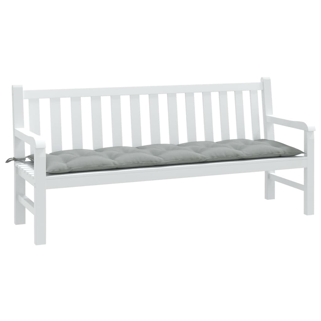 hynde til havebænk 180x50x7 cm stof meleret lysegrå