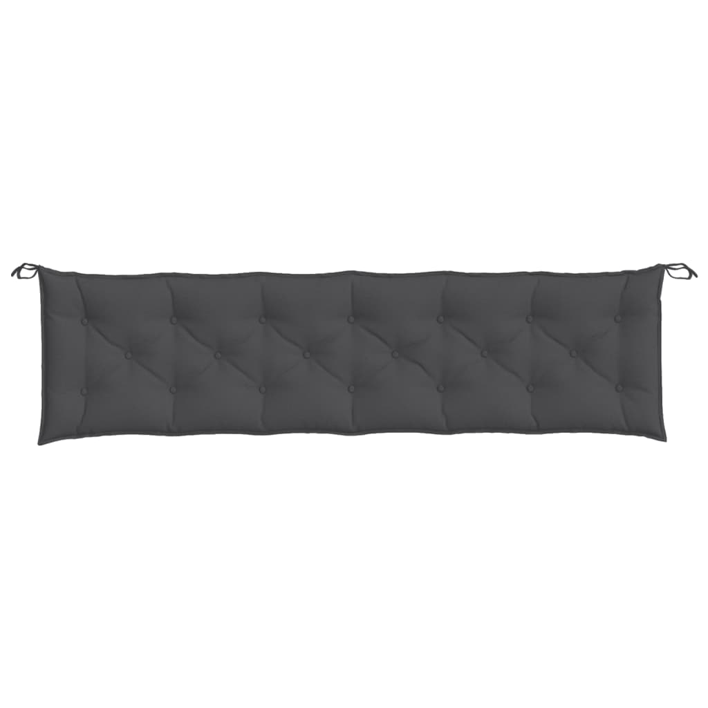 hynde til havebænk 200x50x7 cm stof meleret antracitgrå