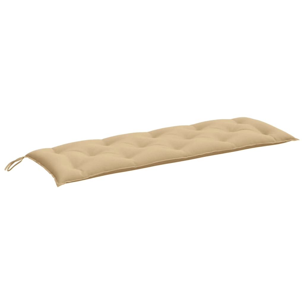 hynder til havebænk 2 stk. 150x50x7 cm stof meleret beige