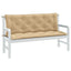 hynder til havebænk 2 stk. 150x50x7 cm stof meleret beige