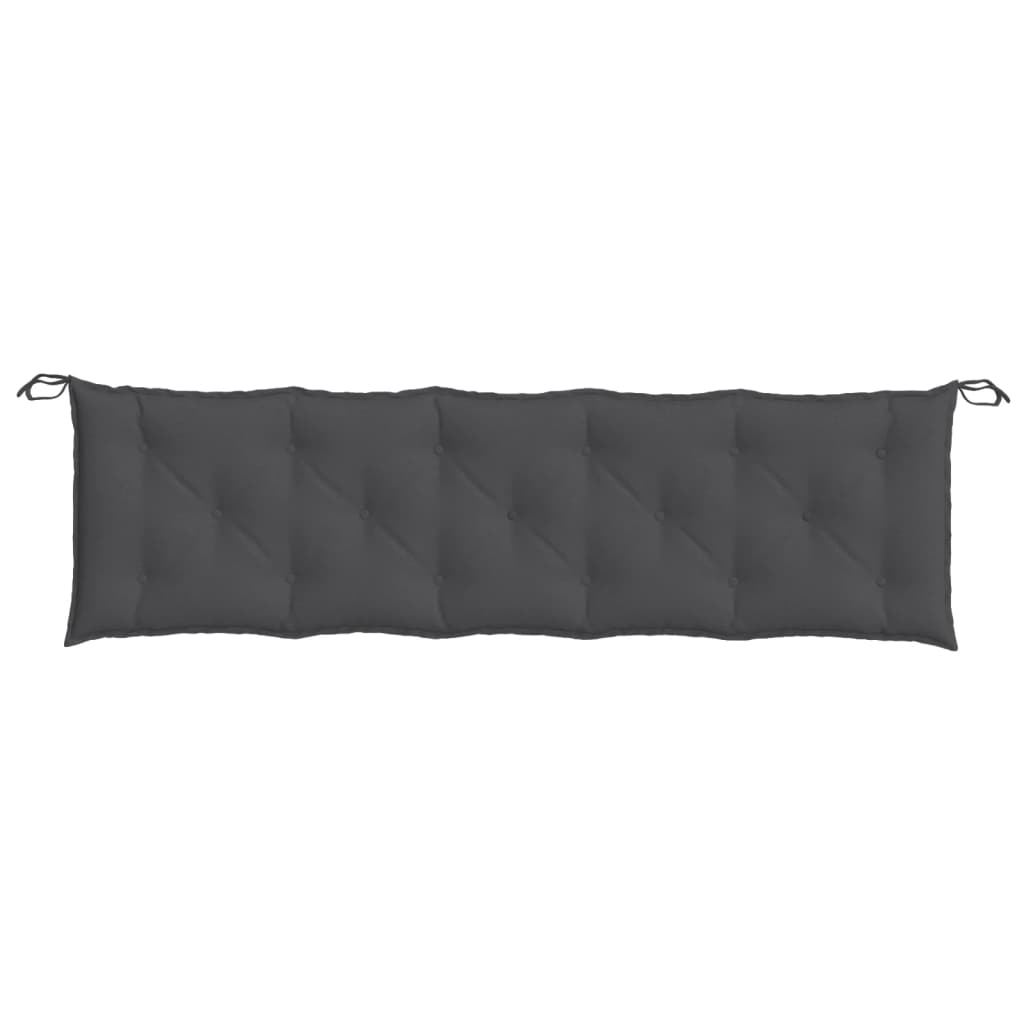 hynder til havebænk 2 stk. 180x50x7 cm stof meleret antracitgrå