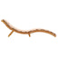 | Liggestol | med pude beige 55 x 184 x 64cm Massivt Akacietræ