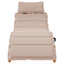 | Liggestol | med pude taupe 55 x 184 x 64cm Massivt Akacietræ