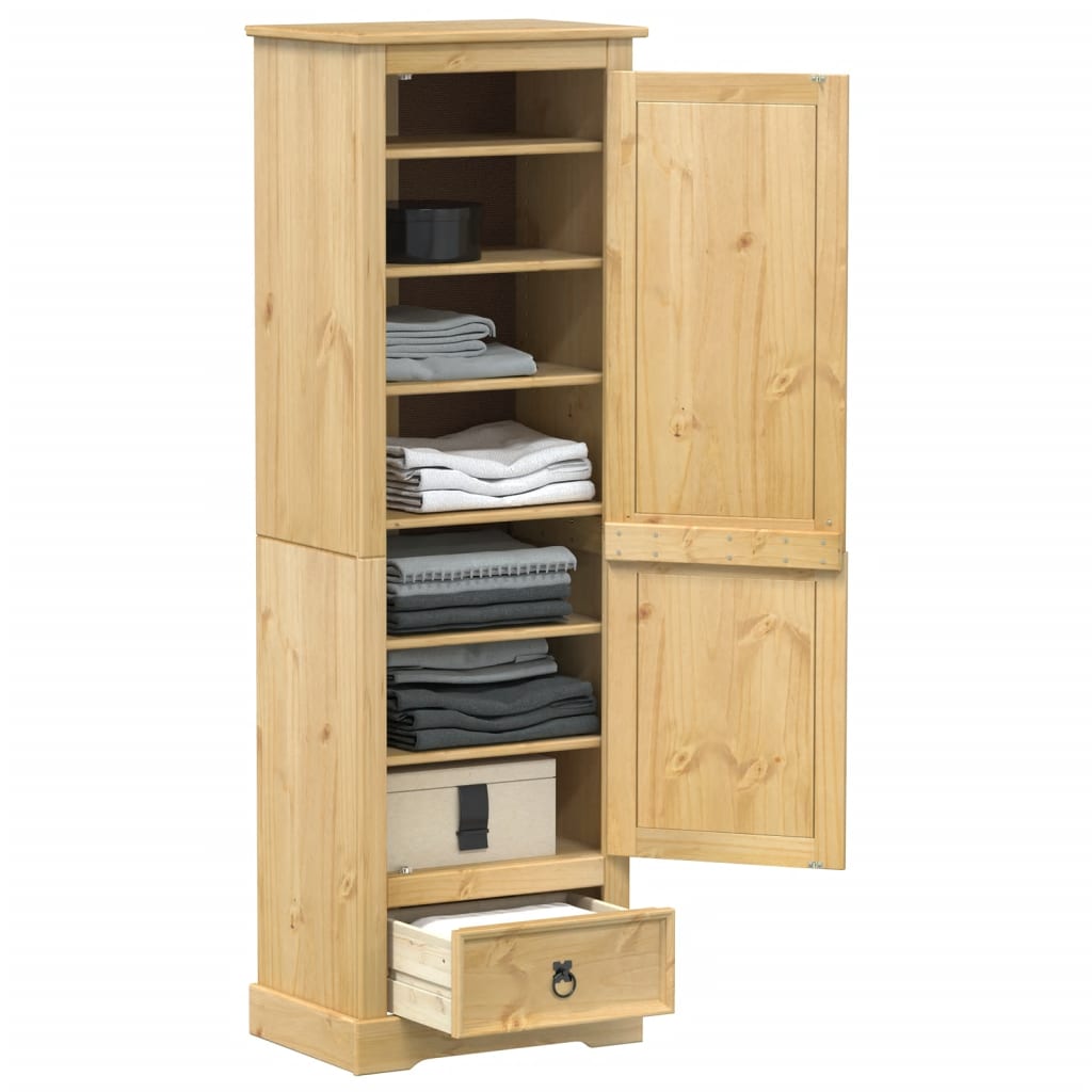 klædeskab Corona 55x38x170 cm massivt fyrretræ billede
