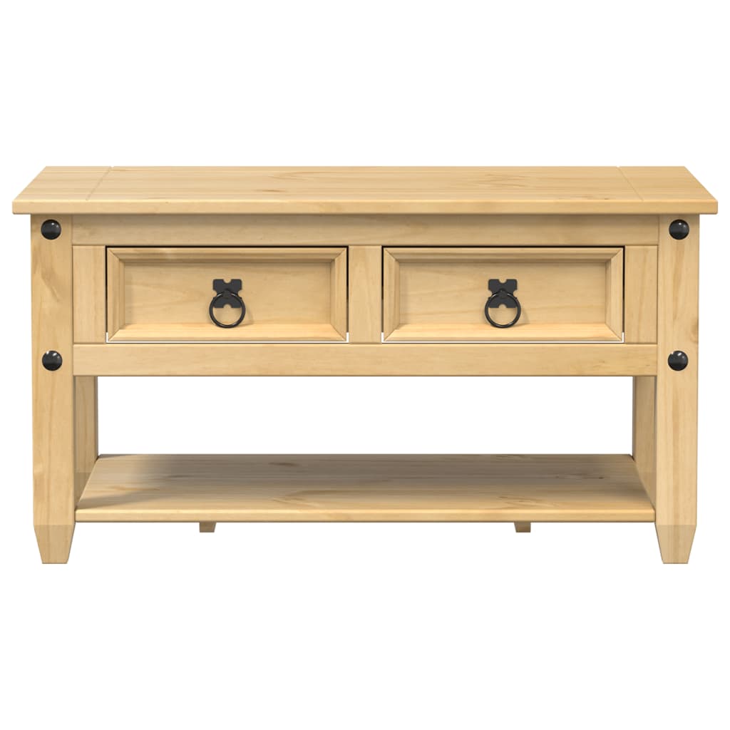 sofabord med skuffer Corona 85x50x45 cm massivt fyrretræ