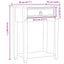 konsolbord Corona 55x35x73 cm massivt fyrretræ