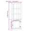 skab Corona 74x38x170 cm massivt fyrretræ