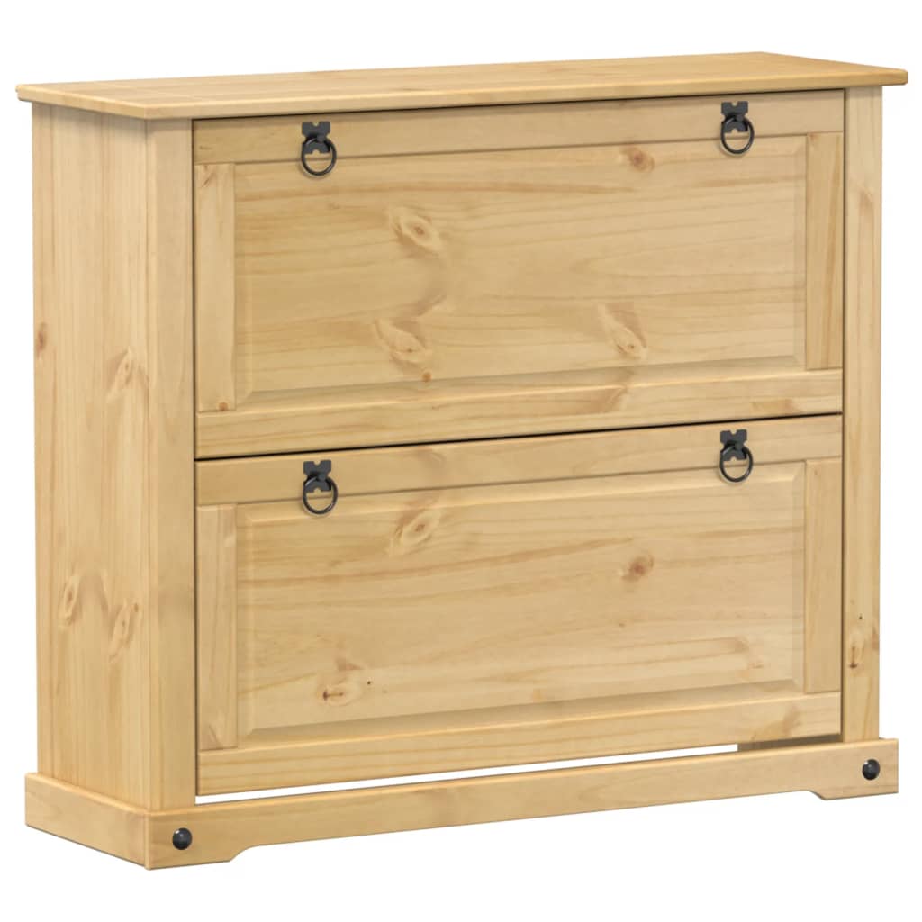 skoskab Corona 99x32x85 cm massivt fyrretræ