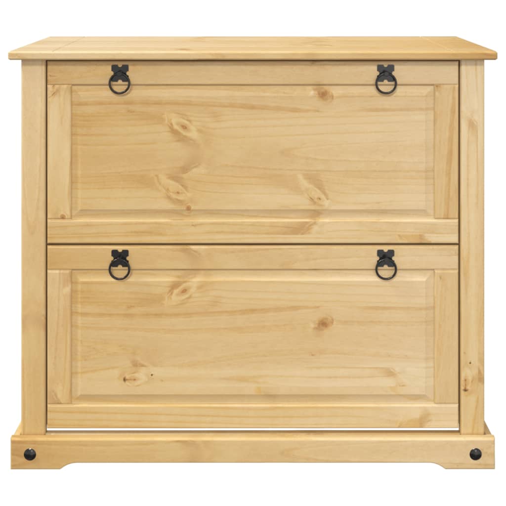 skoskab Corona 99x32x85 cm massivt fyrretræ