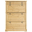 skoskab Corona 99x32x138 cm massivt fyrretræ