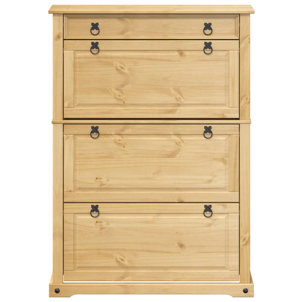 skoskab Corona 99x32x138 cm massivt fyrretræ