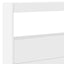 sengegavl med opbevaring og LED-lys 220x17x102 cm hvid
