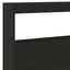 sengegavl med opbevaring og LED-lys 220x17x102 cm sort