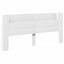 sengegavl med opbevaring og LED-lys 220x16,5x103,5 cm hvid