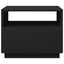 sofabord med LED-lys 50x49x40 cm sort