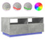 sofabord med LED-lys 90x49x40 cm betongrå