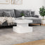 sofabord med LED-lys 50x50x40 cm hvid