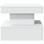 sofabord med LED-lys 50x50x40 cm hvid
