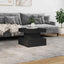 sofabord med LED-lys 50x50x40 cm sort