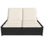 dobbelt loungesofa med hynder polyrattan sort