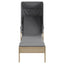 loungesofa med baldakin polyrattan beige