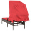 liggestol med baldakin brun polyrattan