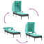 liggestol med baldakin sort polyrattan