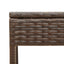 liggestol med baldakin og bord polyrattan brun