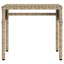 liggestol med baldakin og bord polyrattan beige