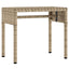 liggestol med baldakin og bord polyrattan beige