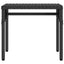 liggestol med baldakin og bord sort polyrattan