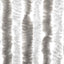 flueforhæng 90x220 cm chenille lysegrå og hvid
