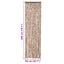 flueforhæng 56x200 cm chenille beige og mørkebrun