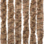 flueforhæng 100x200 cm chenille beige og mørkebrun