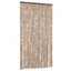 flueforhæng 100x220 cm chenille beige og mørkebrun